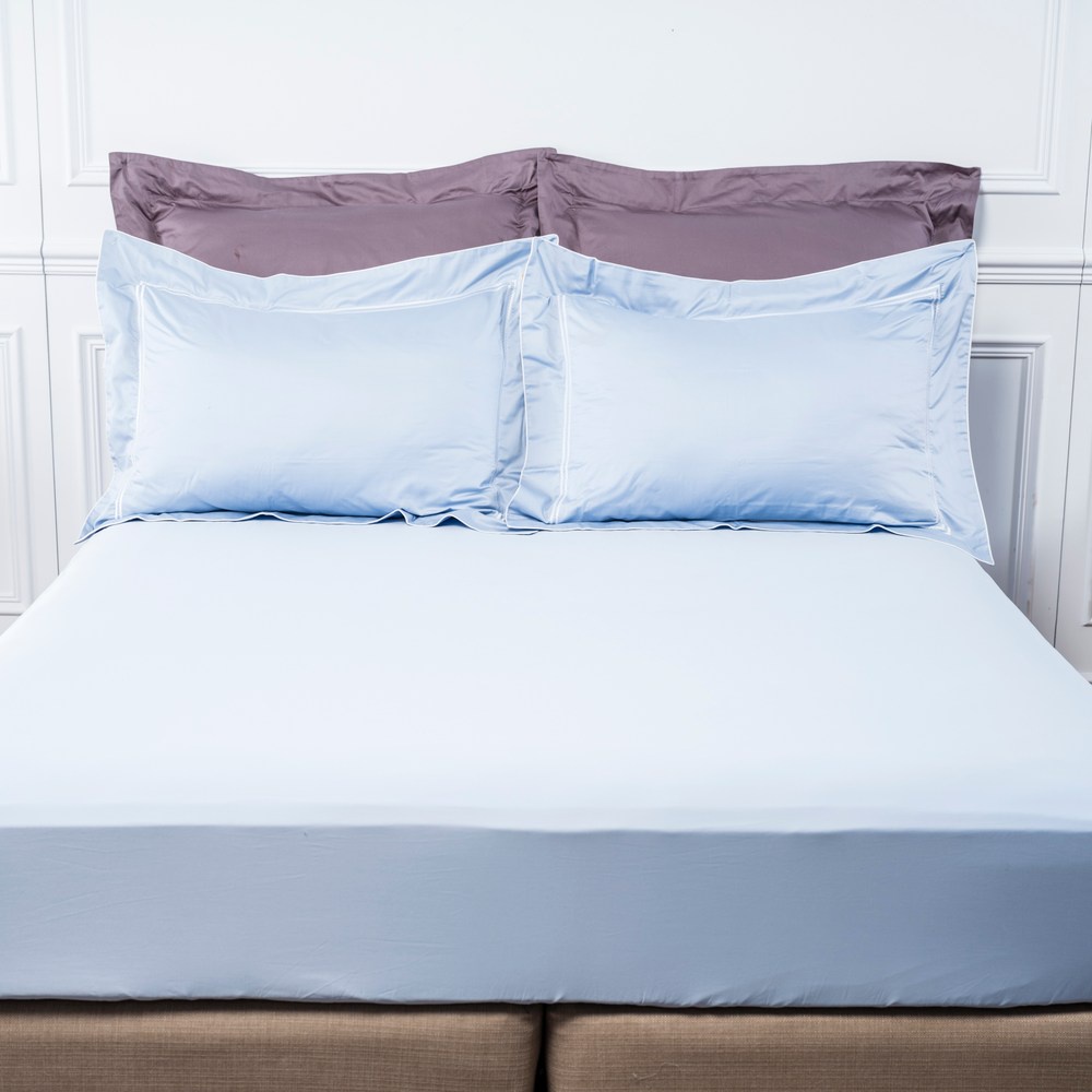 【HOLA】艾維卡埃及棉素色床包雙人藍