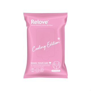 Relove 30秒私密肌弱酸清潔濕紙巾-微涼玫瑰香氛(15抽/包)