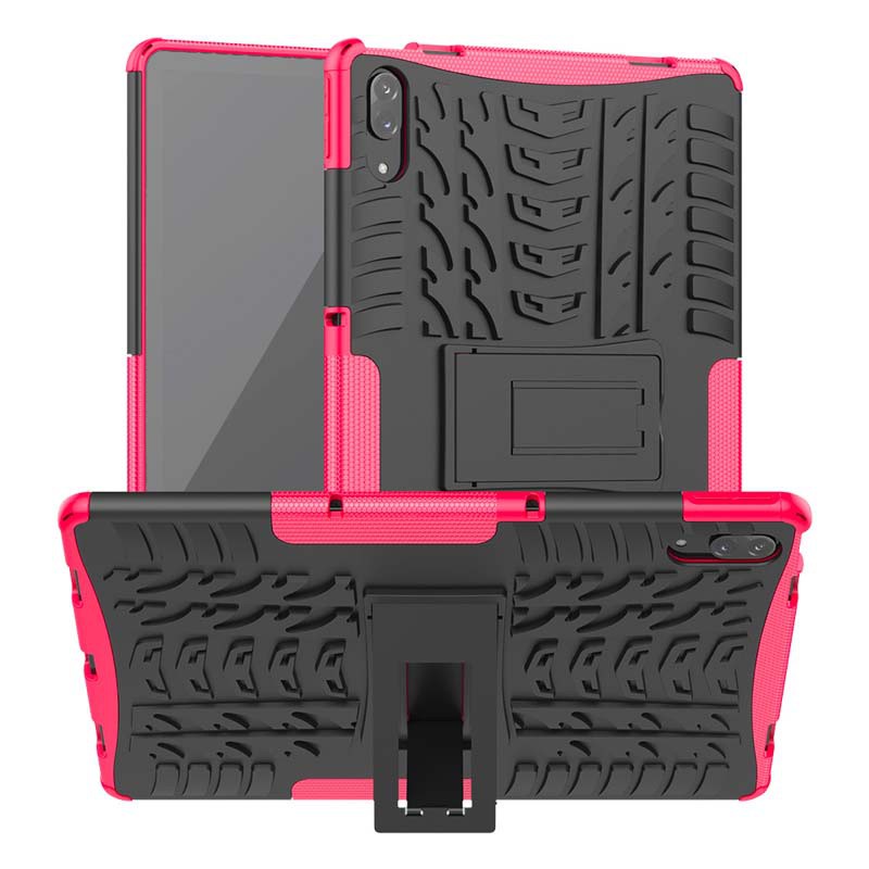 LENOVO 聯想小新 Pad Pro 2021 TB-J716F 11.5 英寸支架保護套防震橡膠保險槓雙層裝甲保護套