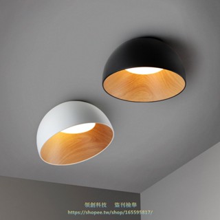 簡約現代北歐LED蛋殼吸頂燈 陽臺走廊過道燈臥室餐廳書房吸頂燈具 領科YGYS