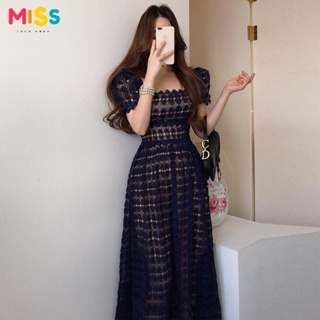 Miss小姐韓國chic春夏新款法式氣質顯瘦裙子蕾絲花邊公主裙小香風洋裝洋裝女