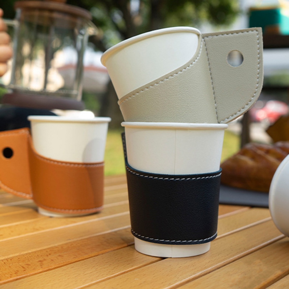 TOOT 戶外紙杯不鏽鋼杯 PU杯套 露營野餐燒烤隔熱防燙手柄咖啡杯保護皮套
