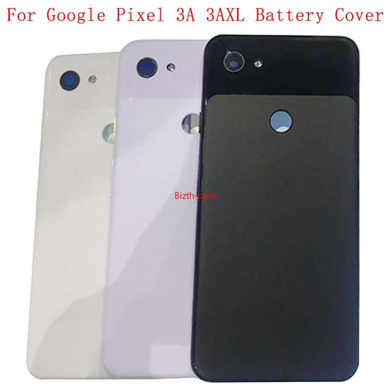 Gy- 電池蓋後蓋玻璃面板門外殼適用於 Google Pixel 3A 3A XL 後蓋,帶攝像頭框架徽標更換部件