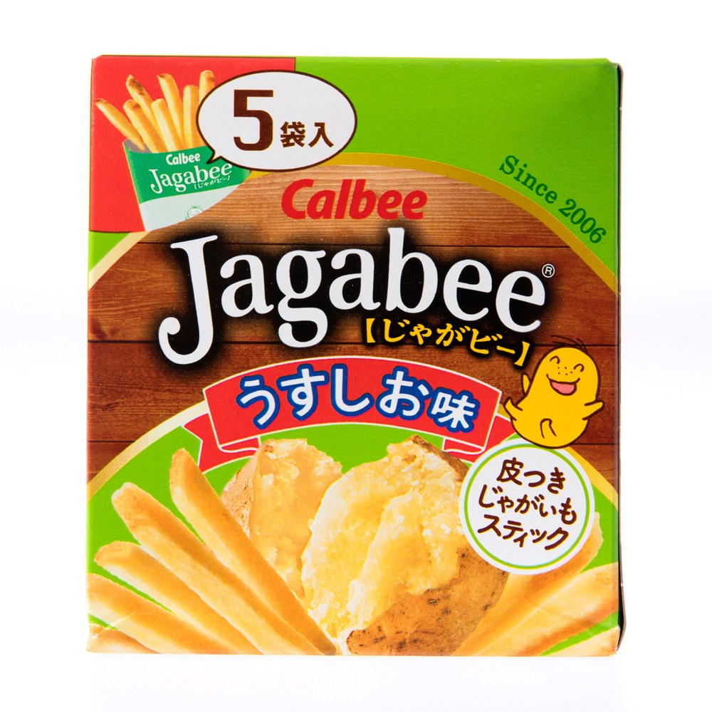 【HOLA】日本 加卡比薯條盒裝 鹽味 5袋入 Jagabee Calbee