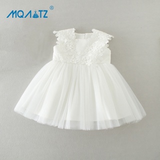 MQATZ嬰兒禮服可愛蕾絲公主裙短袖婚禮花朵生日派對禮服芭蕾舞短裙