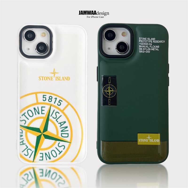 Trend Brand Stone Island 外殼泡芙防震保護手機殼適用於 iPhone 15 11 12 13 1