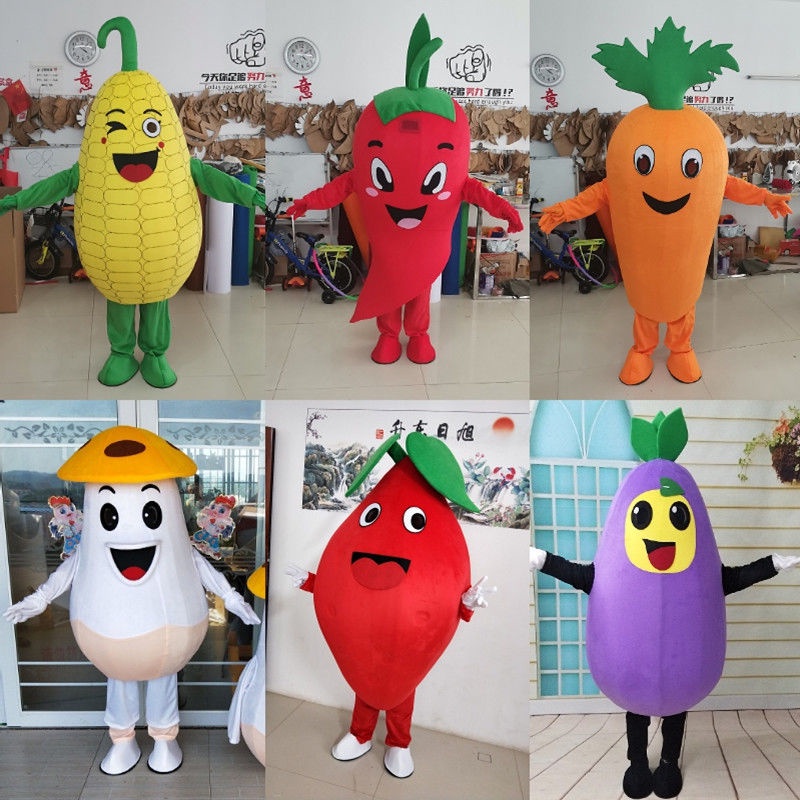 蔬菜卡通行走人偶服裝玩偶裝表演宣傳茄子辣椒南瓜玉米白菜服