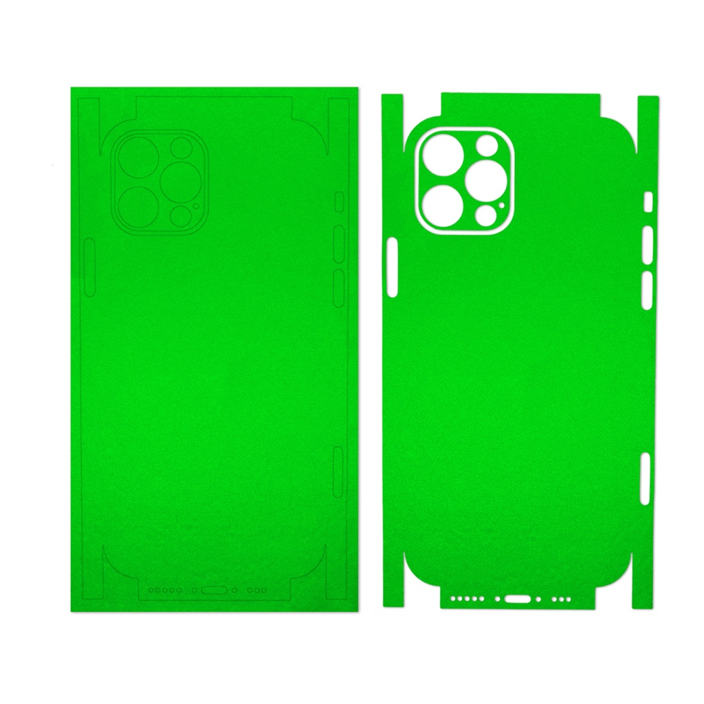 綠色徽標鏤空防刮皮貼紙兼容 iPhone 7 8 Plus X XR 11 12 13 14 15 Pro Max Mi