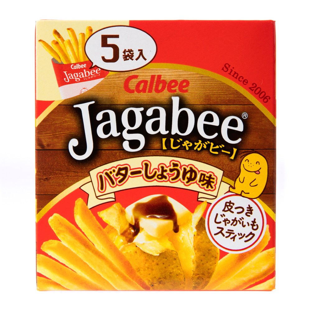 【HOLA】日本 加卡比薯條盒裝 醬油奶油 5袋入 Jagabee Calbee