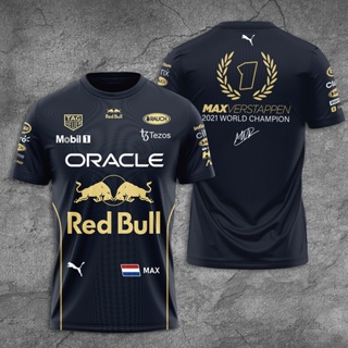 F1 T 恤 Max Verstappen X Red Bull Racing 三維服裝 T 恤