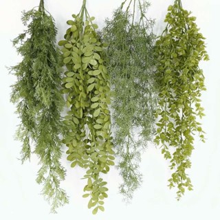 ❤VSE3❤模擬垂掛綠植塑膠藤蔓花生葉薄荷栢草藤壁掛墻面造景餐廳裝飾植物