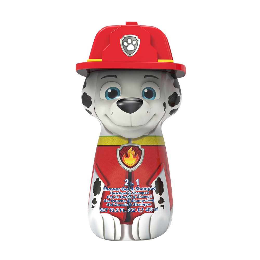 【HOLA】Paw Patrol 汪汪隊消防員毛毛2合1沐浴洗髮精 400ml