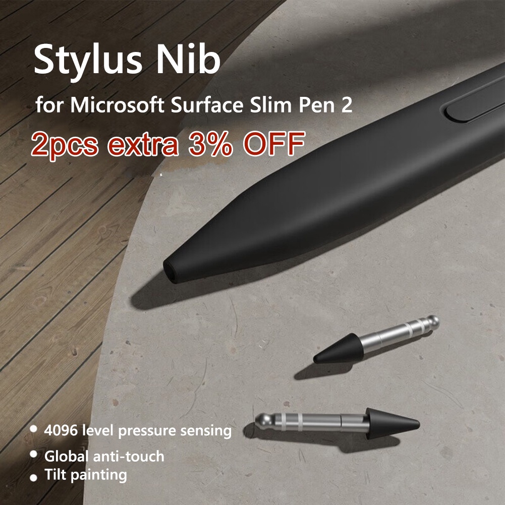 微軟 2 件 Surface 筆尖觸控筆筆尖更換套件,適用於 Microsoft Surface Slim Pen 2