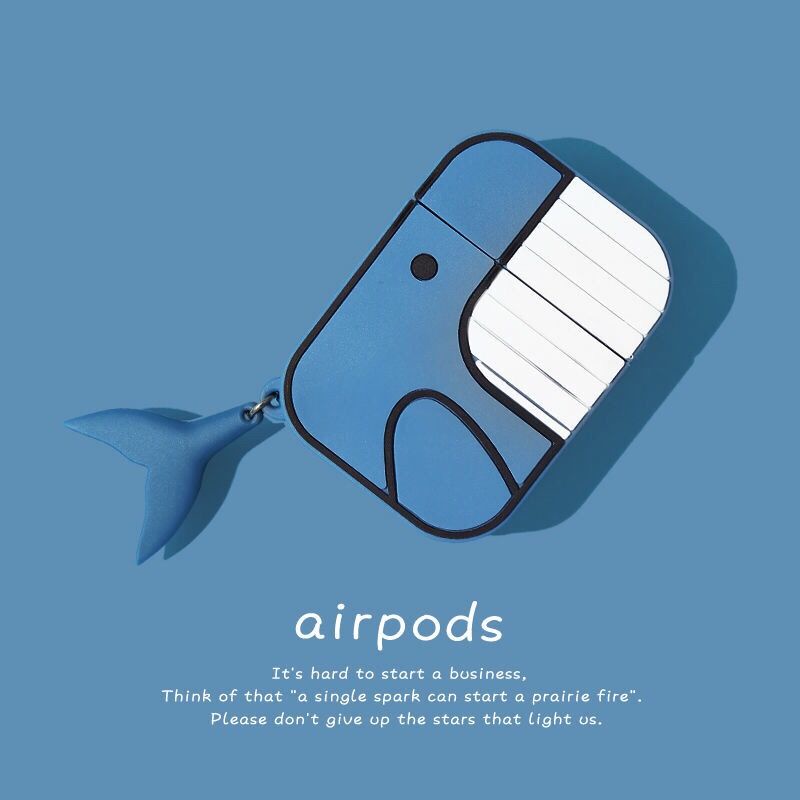 鯊魚airpods保護套pro硅膠鯨魚蘋果3耳機殼2代可愛軟殼無線1藍牙