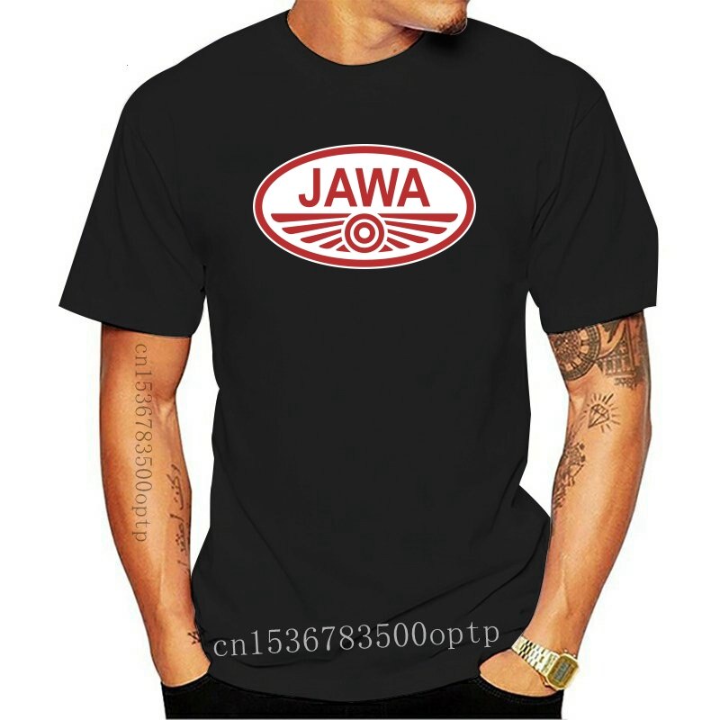 Jawa Vintage 經典捷克摩托車輕便摩托車復古貼片尺寸 T 恤