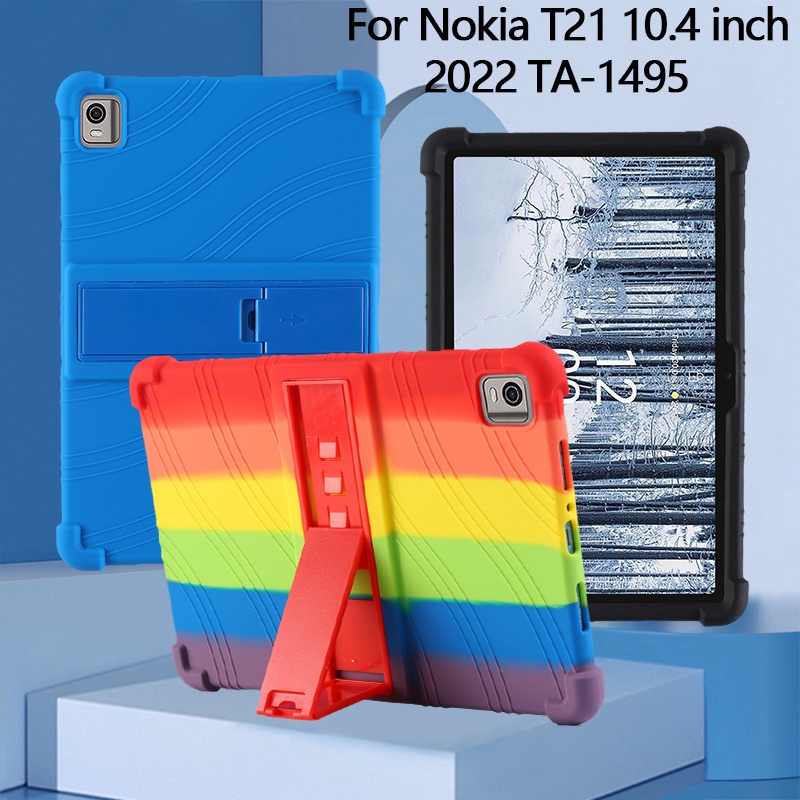 NOKIA 全新矽膠支架外殼適用於諾基亞 T21 T 21 10.4 英寸 2022 支架蓋平板電腦 Funda 諾基亞