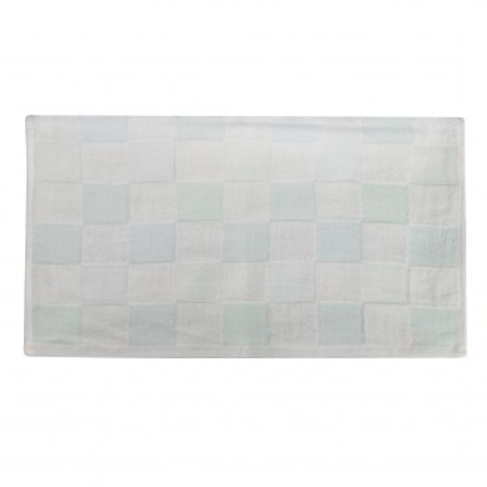 【HOLA】和風無撚紗布彩格毛巾(藍)33x76