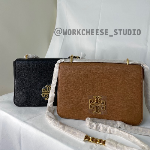 WORK CHEESE現貨🧀TORY BURCH Britten系列 荔枝紋翻蓋鍊帶