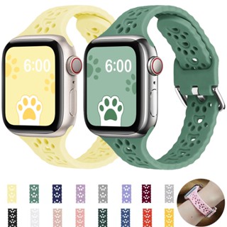 矽膠貓爪帶運動錶帶相容 Apple watch Series10 42 46mm ultra 49/45/44/42/4