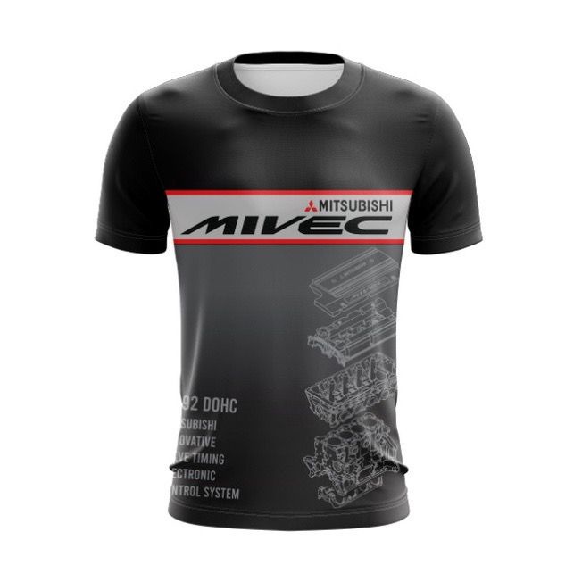 MITSUBISHI 三菱 4g92 Mivec 昇華 T 恤 / Baju 超細纖維 Jersi / Jersey S