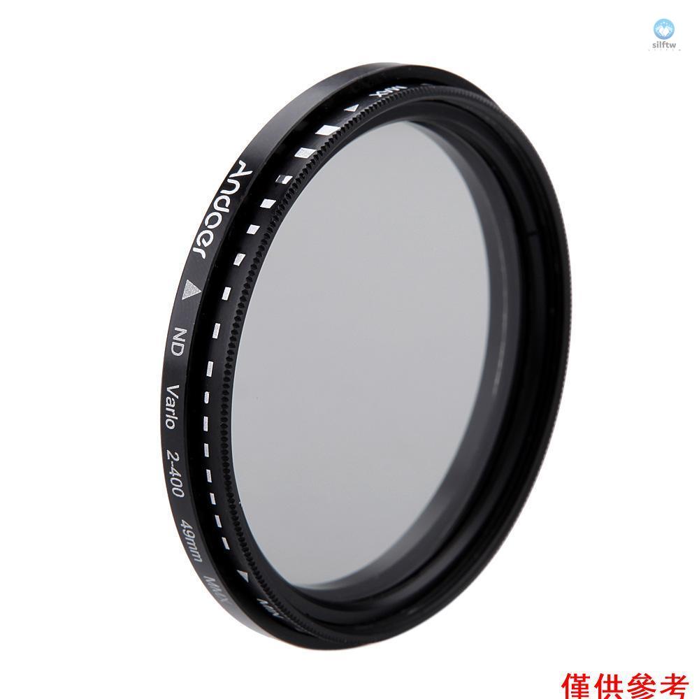 [5S] Andoer 49mm ND Fader 中性密度可調 ND2 至 ND400 可變濾鏡,適用於佳能尼康數碼單