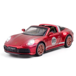保時捷 模型車 1:32 合金車 porsche targa 敞篷車 跑車 聲光 回力車 玩具車 禮物 收藏 汽車擺飾