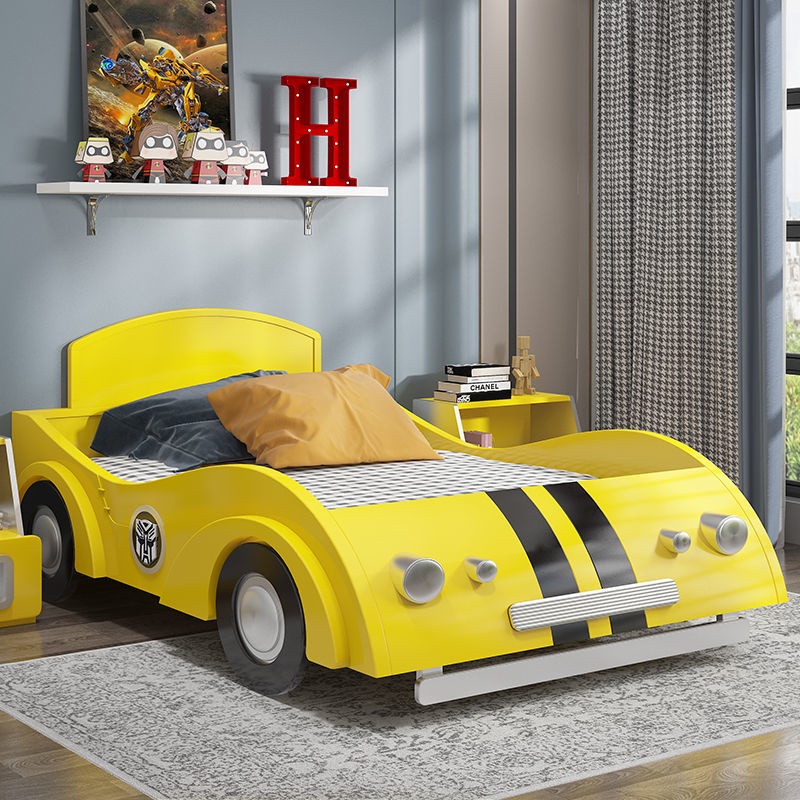 客製化兒童床 主題兒童床 小朋友實木男孩女孩兒童床套房家具大黃蜂創意汽車賽車跑車孩子床