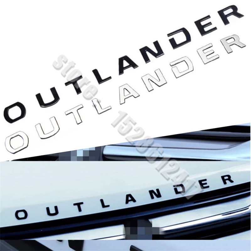 適用於三菱歐藍德For 2007-2022 Mitsubishi Outlander不鏽鋼前機蓋字母貼發動機引擎蓋LOG