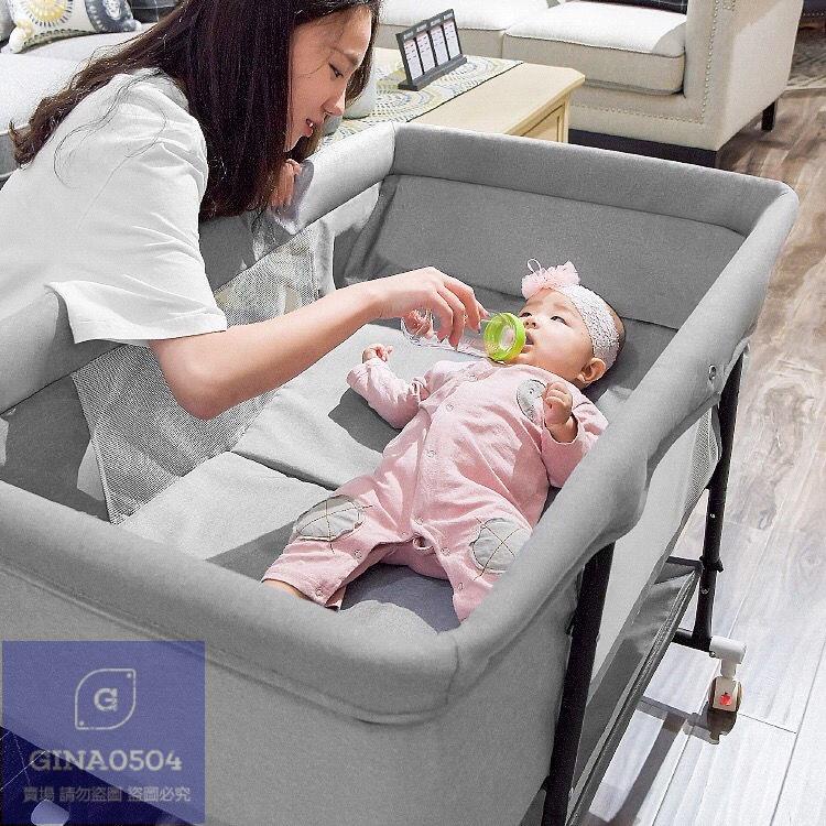 【七年之期】嬰兒床寶寶搖籃床歐式嬰兒床折疊多功能新生兒兒童床可移動便攜式
