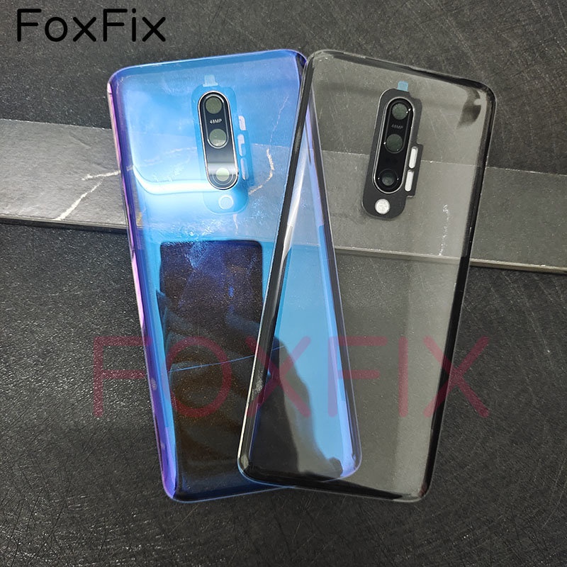 改裝為 Oneplus 7 7T Pro 電池蓋後殼門板的透明透明後玻璃,帶相機鏡頭更換,帶不干膠貼紙