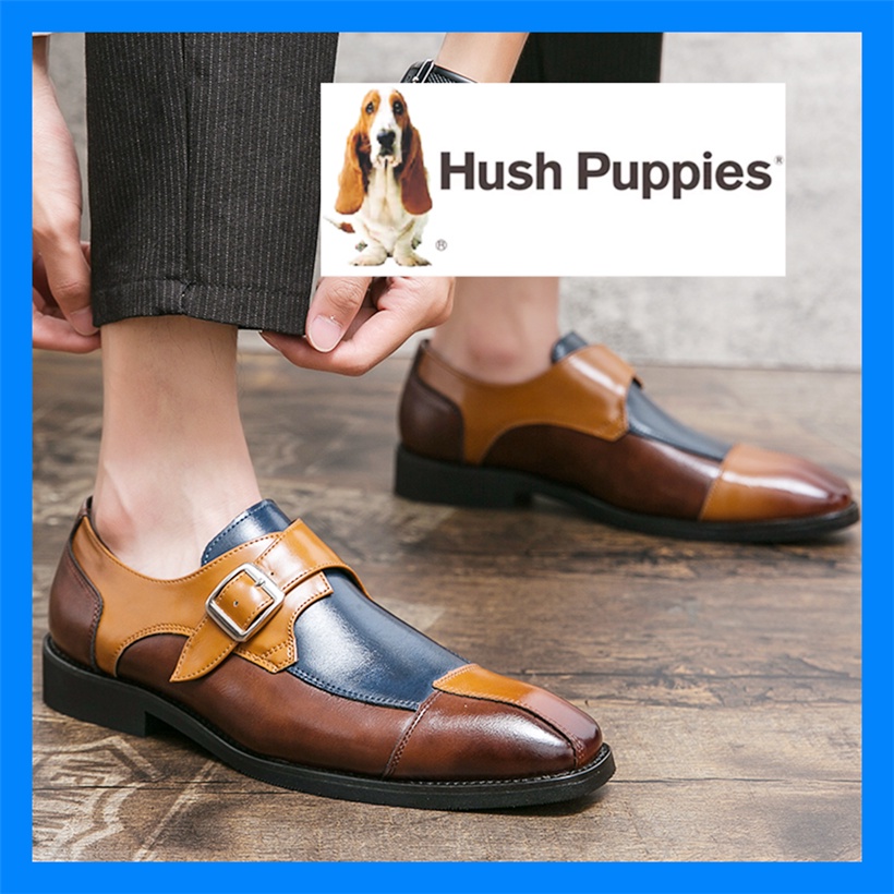 Hush_puppies 皮鞋男士正裝鞋婚鞋男士一腳蹬皮鞋