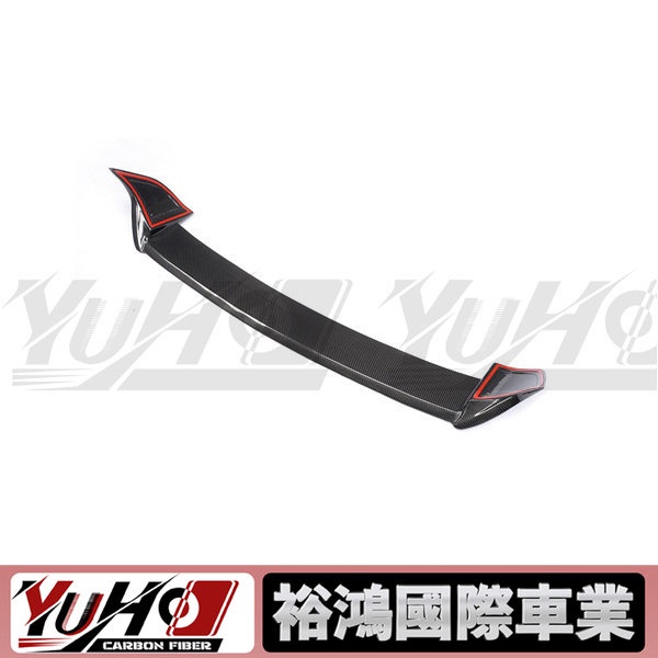 【YUHO】適用於Porsche保時捷 MACAN 95B 14-IN 碳纖維B款尾翼 顶翼 卡夢空力套件