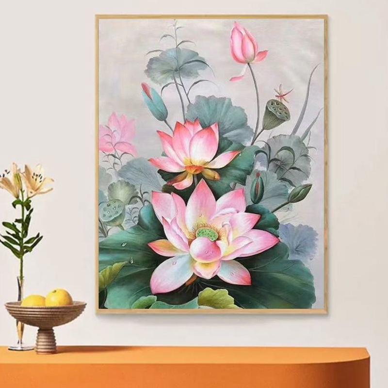 向日葵diy數字油畫填充油彩畫植物花卉手工塗色解壓治癒裝飾畫