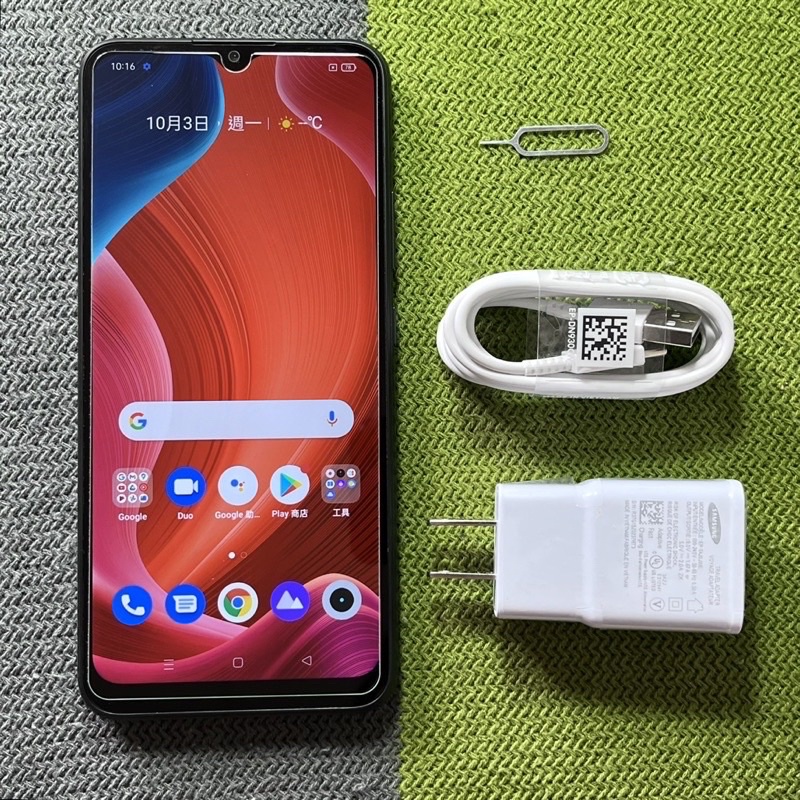 Realme C21 64G 藍 雙卡雙待 指紋辨識 臉部辨識 realmeC21 C 21 二手機回收 後相機鏡頭刮傷