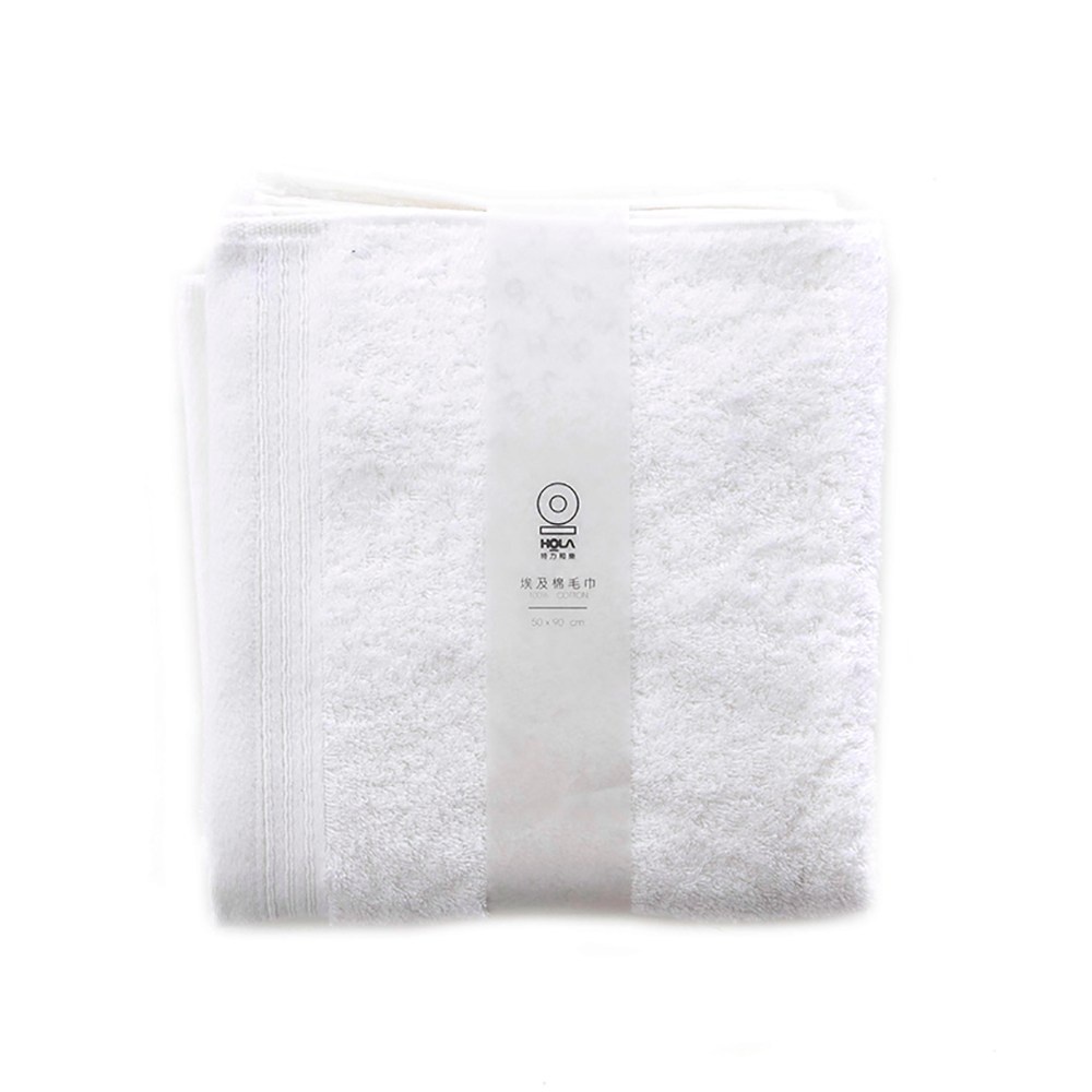 【HOLA】 尊爵奢華埃及棉加大毛巾-經典白 50x90cm