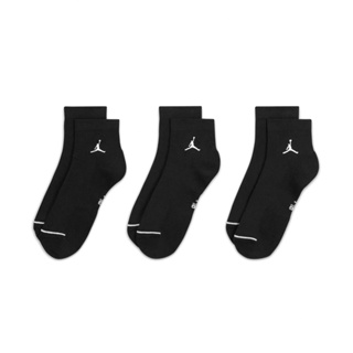 Nike 襪子 Jordan Everyday 男女款 黑 短襪 喬丹 基本款 刺繡 三入【ACS】DX9655-010