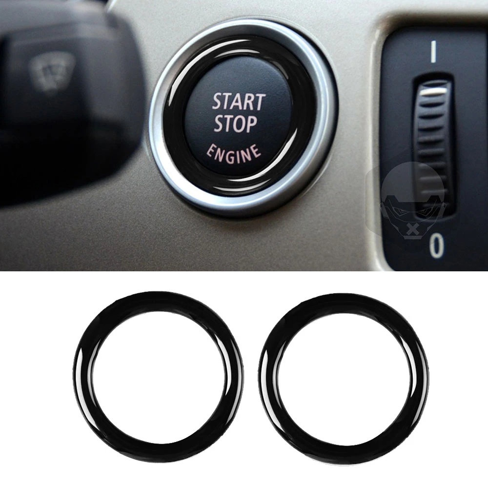 汽車發動機啟動停止按鈕裝飾環裝飾一鍵啟動鑲鑽裝飾環汽車 SUV Bling 貼花配件汽車點火鑰匙圈貼紙適用於寶馬 3 系