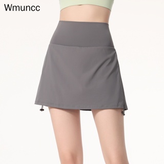 Wmuncc 訓練瑜伽半身裙健舞蹈裙透氣防走光夏季跑步運動短裙