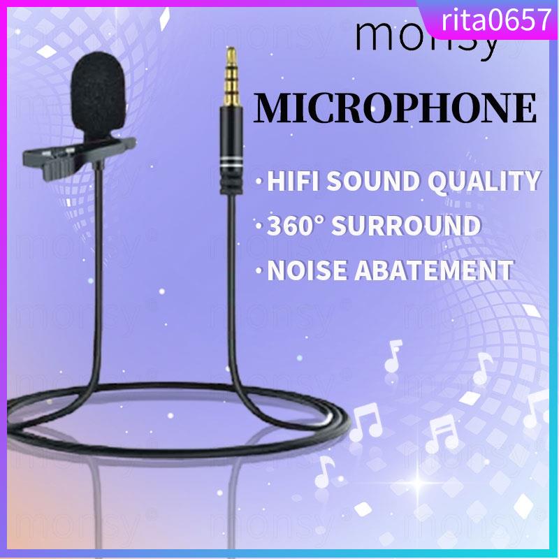 Microphone Mini Lapel Type Mobile Phone Audio Video Recordin