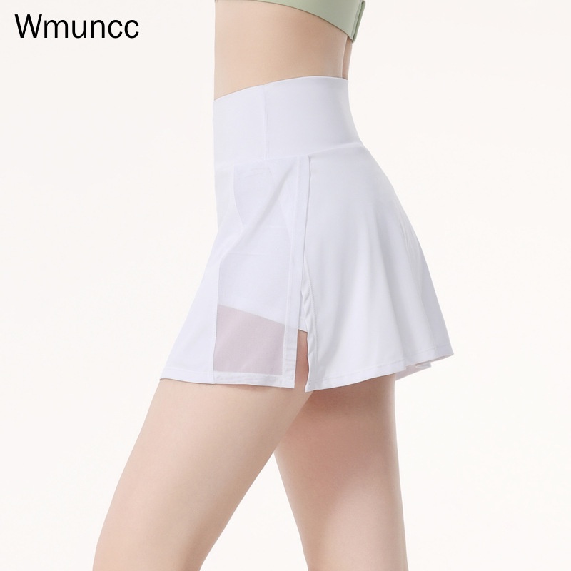 Wmuncc 跑步運動短裙女瑜伽半身裙A字裙健舞蹈裙透氣