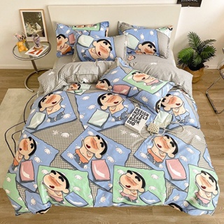 可愛的棉滌 K 型彎曲床上用品套裝韓國床上用品免費床單