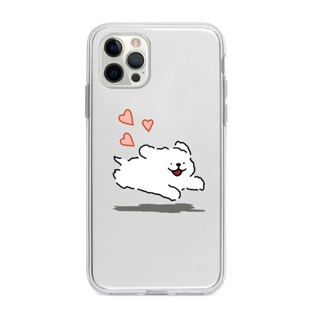可愛情侶小狗適用iphone15promax手機殼蘋果14/12mini小米9華為vivoS15/7plus/8p透明x