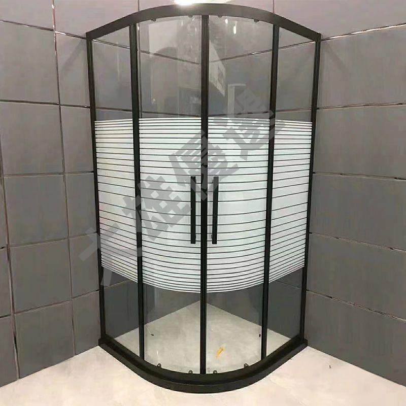扇形整體浴室整體淋浴房滑輪玻璃隔斷洗澡家用一體式封閉式沐浴房