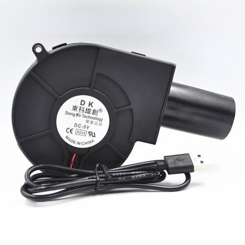 迷你鼓風機 USB 5V 燒烤烹飪火爐鼓風機 4200RPM 渦輪鼓風機帶速度控制器便攜式離心風扇