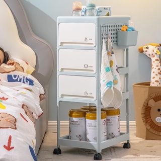 免運 嬰兒用品置物架 小推車 新生兒寶寶儲物架 移動床頭卧室奶粉罐收納架