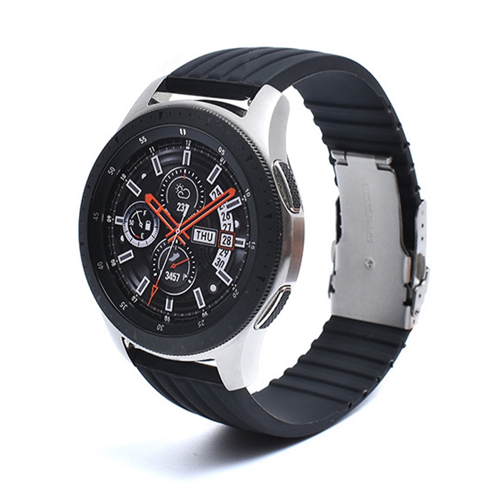 適用於華為手錶 gt3/GT2 pro 46mm橡膠錶帶矽膠錶帶適用於三星 Galaxy 手錶 3 45/41mm