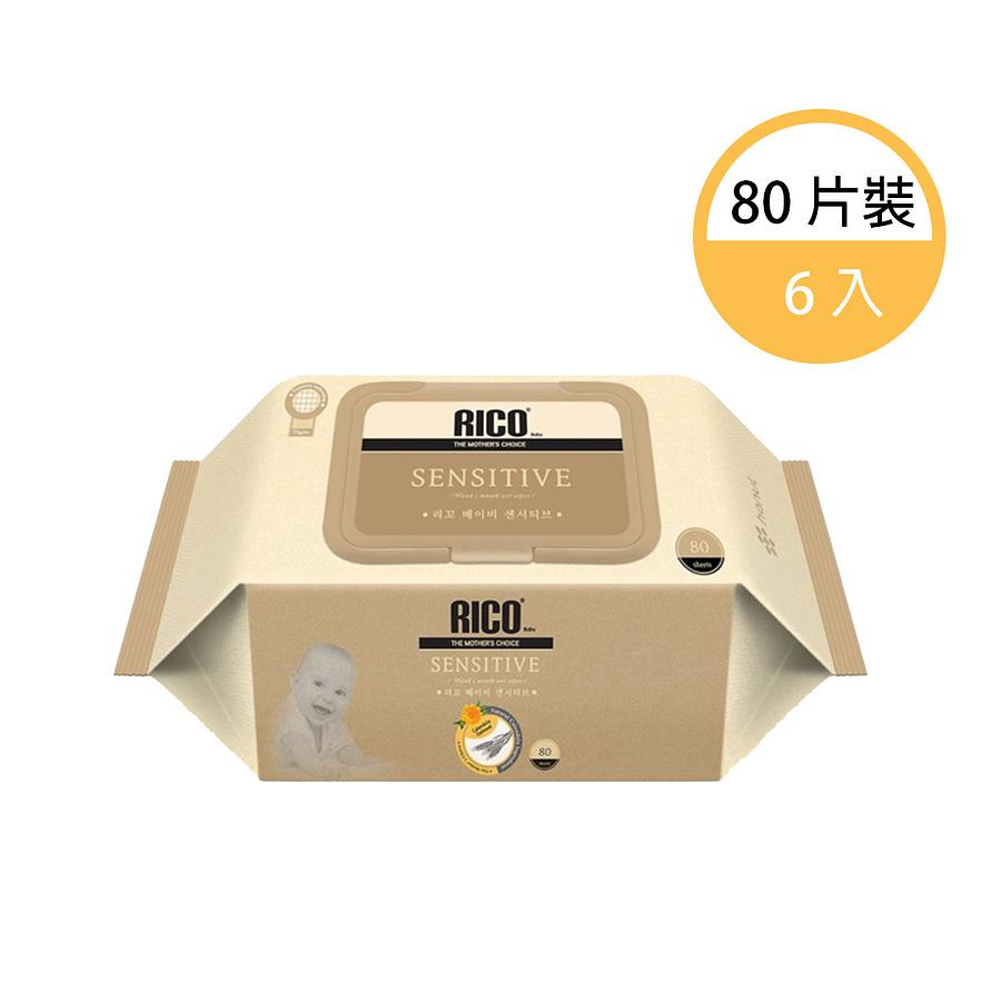 RICO baby金盞花有機天然厚款濕紙巾/ Sensitive-80抽/ 6入 eslite誠品