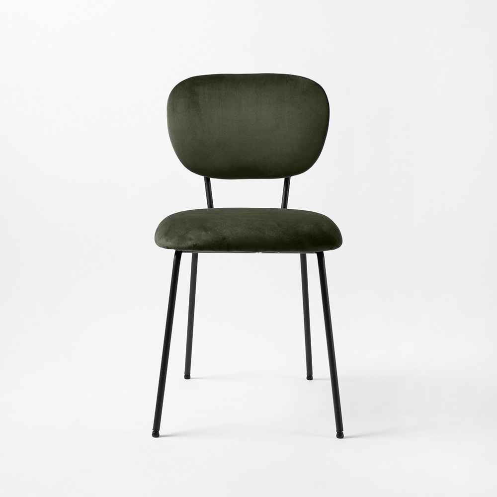 【HOLA】Actona現代風雅莉娜布款餐椅 44x54x80cm 橄欖綠