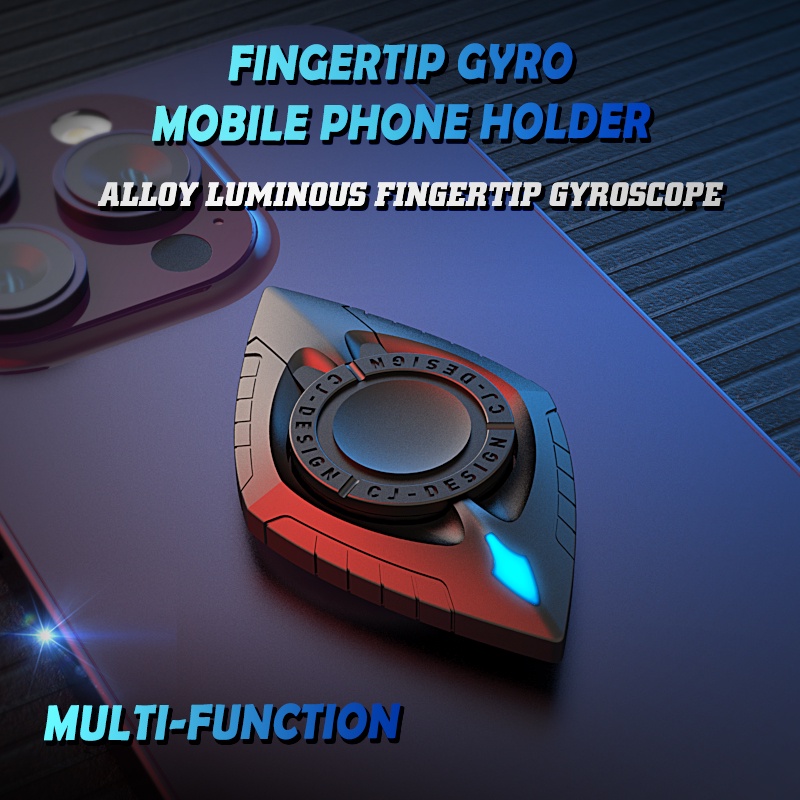 新款陀螺儀 指環支架 旋轉金屬手機支架 360度 手指減壓 指尖陀螺玩具 趣味棋盤遊戲 節日禮物
