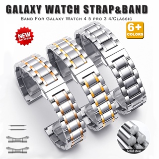 18 20 22 24 毫米通用錶帶不銹鋼錶帶適用於三星 Galaxy 3 4 5 Gear S3 經典金屬手鍊錶帶